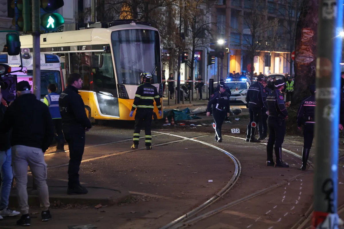 Milánó, villamosbaleset, AFP, 2026. február 27