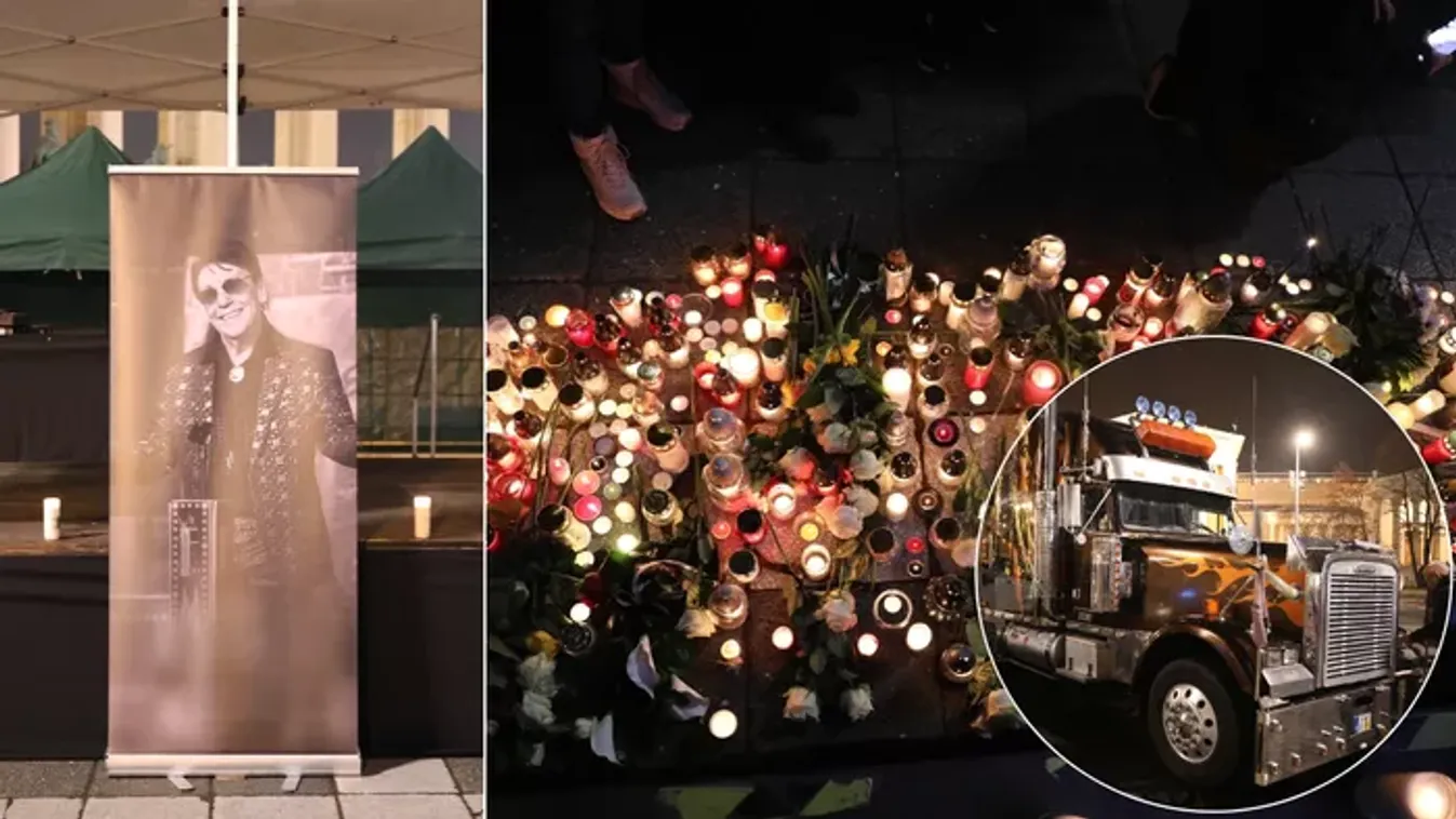 Gyertyák fénye világítja be a Hősök terét, így emlékeznek a rock and roll királyára, Fenyő Miklósra