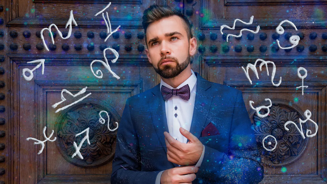 Okos, öltönyös férfi a horoszkópban.