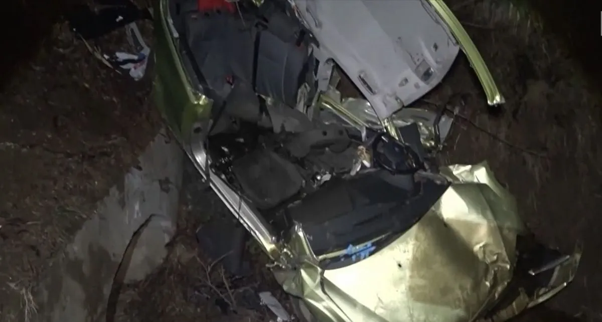 A drogos ámokfutó totálkárosra törte az autóját