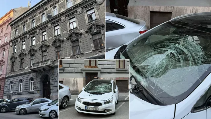 Túlélte a zuhanást az autóra zuhant férfi Pesten