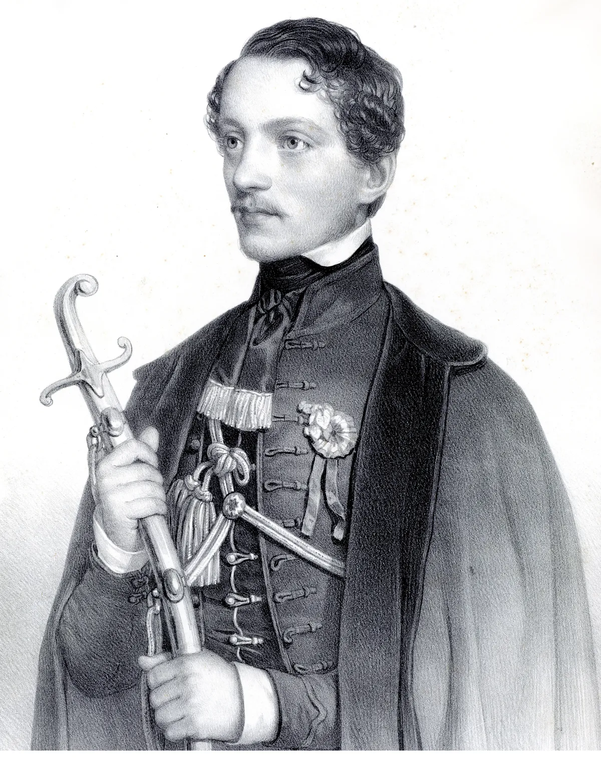 Vasvári Pál arcképe egy korabeli ábrázoláson.