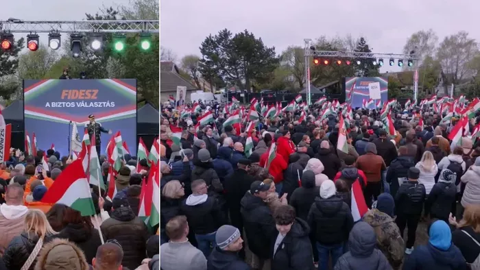 Első fotók Ócsáról: hatalmas tömeg várja Orbán Viktort