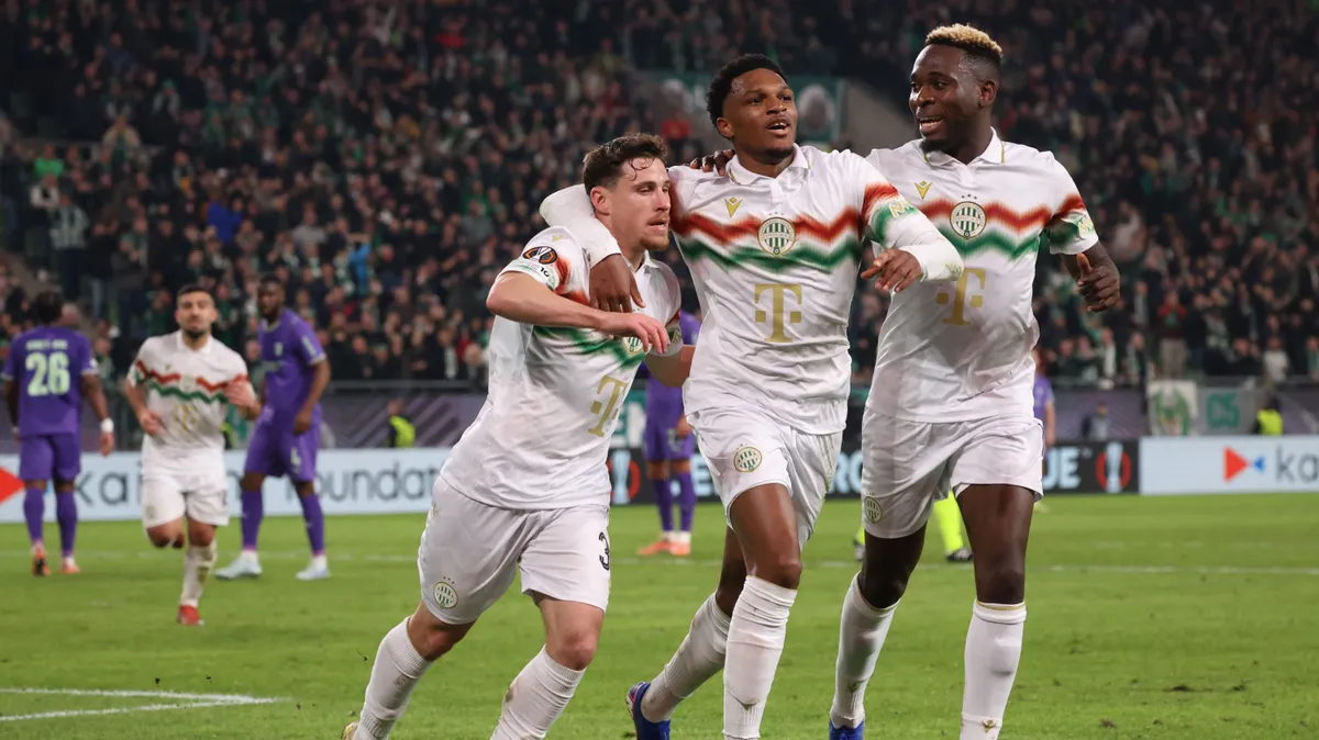 Gabi Kanikovszki (balra) és Joseph (középen) is gólt szerzett a Fradi-Braga El-mérkőzésen