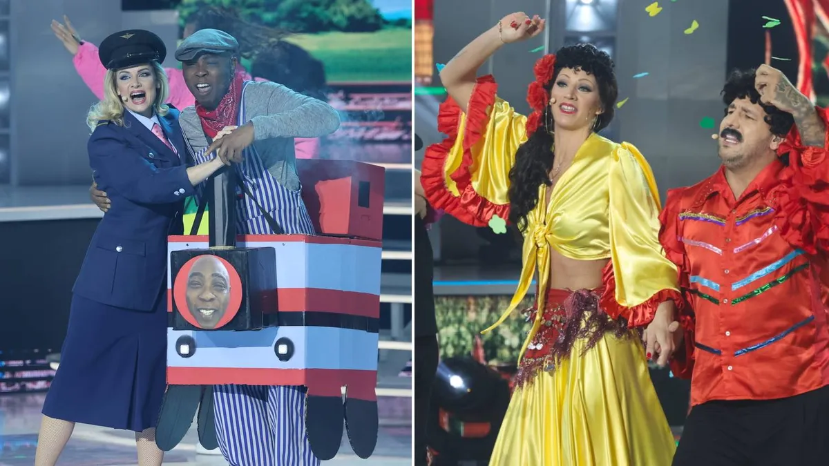 Fekete Pákó vonatként, Curtis Maradona-frizurás mulatós énekesként szórakoztatta A Nagy Duett zsűrijét és közönségét