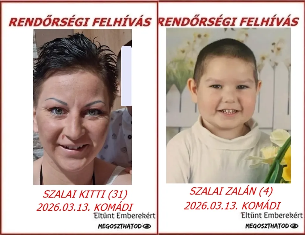 eltűnt Kitti és Zalán
