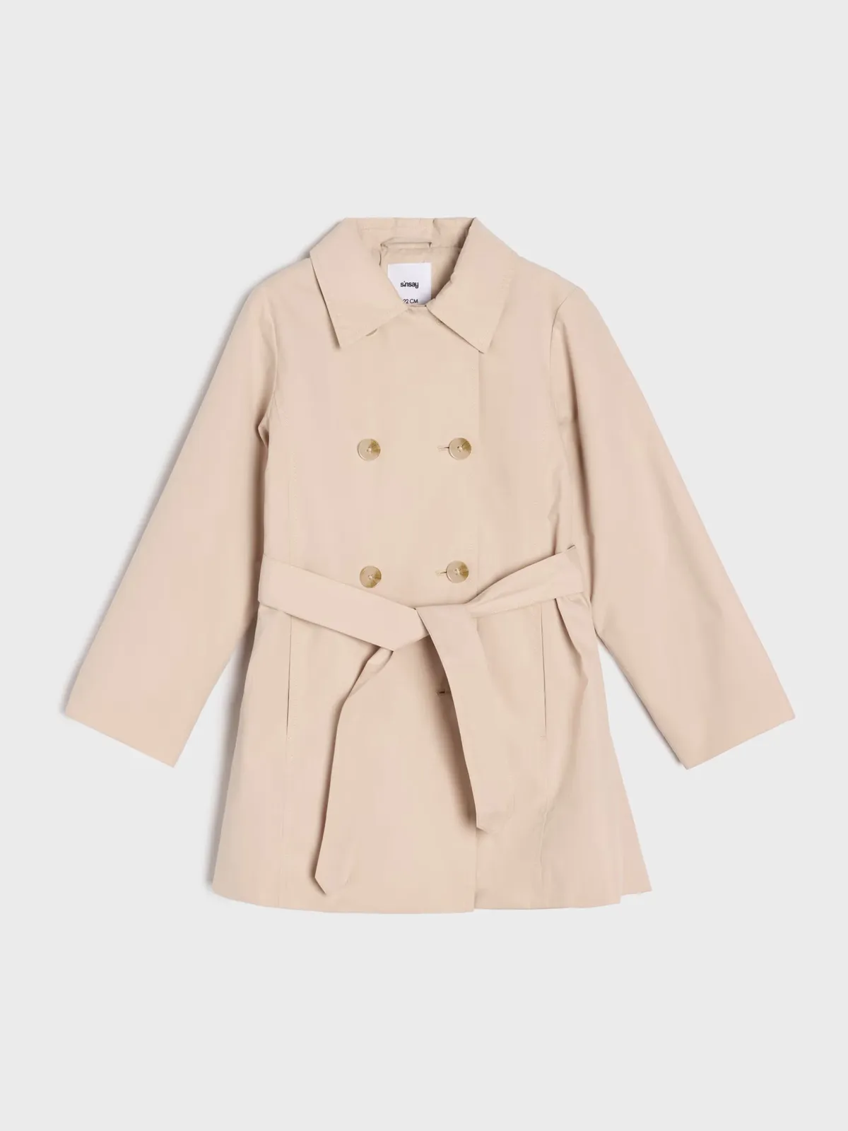 Tavaszi kabát, Sinsay Ballonkabát megkötős derékövvel.