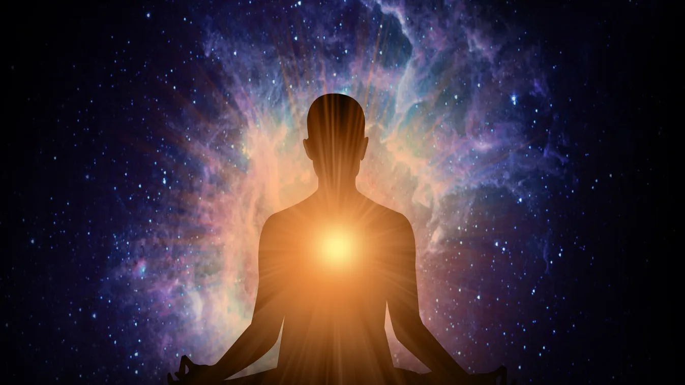 Lótusz pózban ulő női árny a személyiségtesztben.