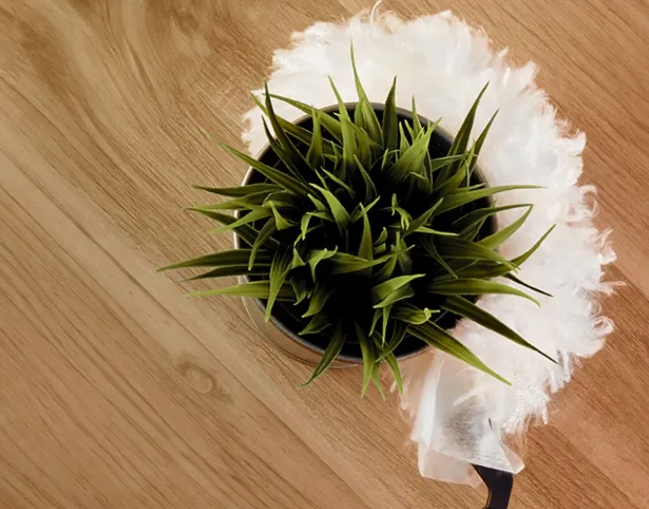 rugalmas portrörlő körbe öleli egy növény kaspóját