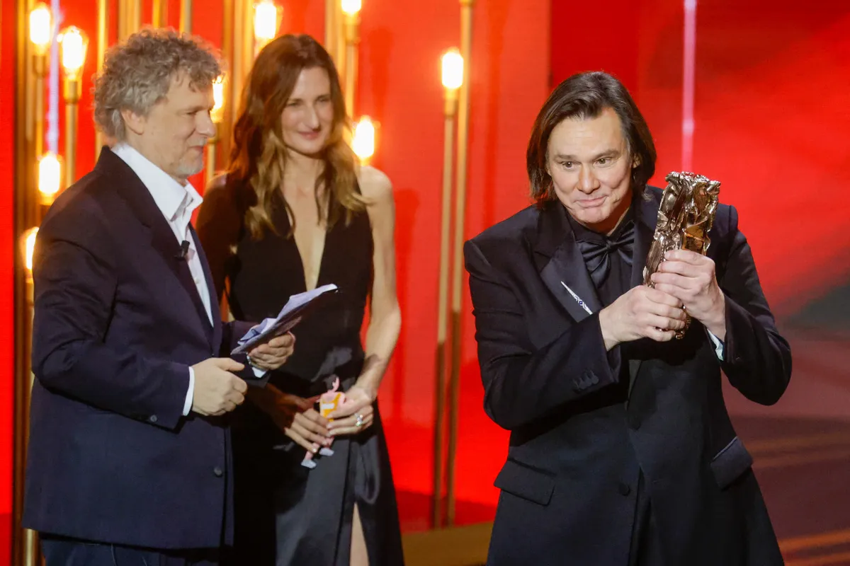 Michel Gondry és Jim Carrey az idei César-gálán