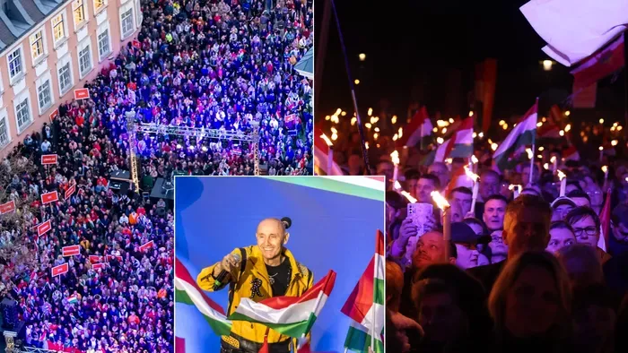 Hatalmas tömeg fogadta Pataky Attilát Orbán Viktor esztergomi országjárásán