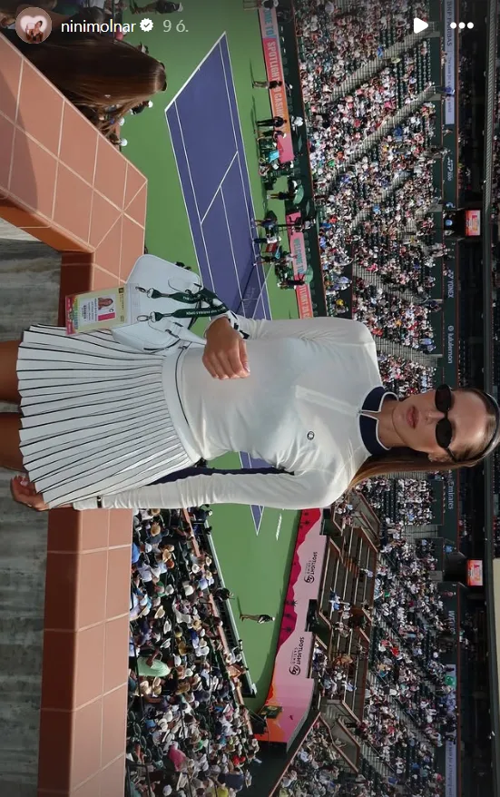 Molnár Nini igazi dívaként jelent meg az amerikai tenisztornán