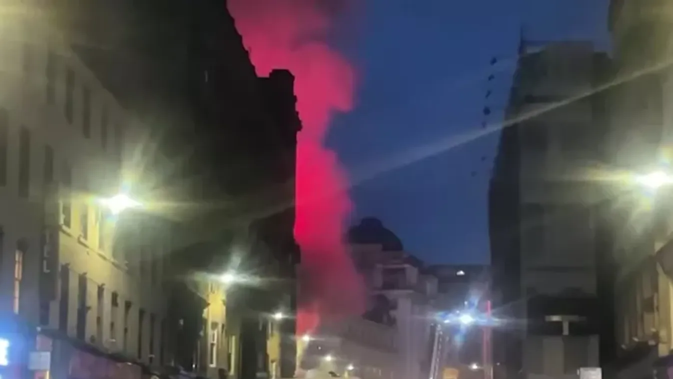 Pusztító tűzvész tombolt Glasgow-ban: felrobbant, majd összeomlott az épület