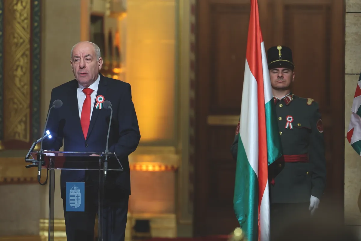 Sulyok László köztársasági elnök beszédet mondott a Kossuth-díjak átadásán.