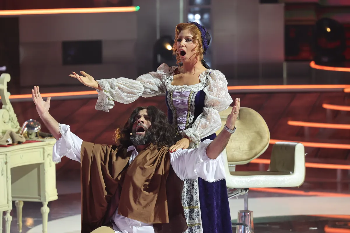 A Nagy Duett negyedik adásában Lakatos Laci és Tolvai Reni produkciója nagyon vicces volt. 