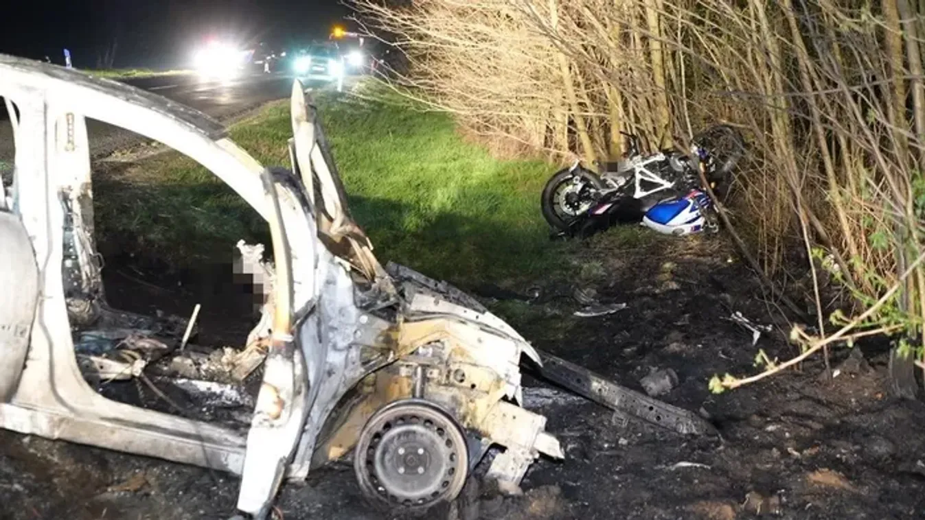 Horrorbaleset Rábahídvégnél: őznek, aztán lángoló kocsinak csapódott a motoros – tucatnyian gyászolják Zolit