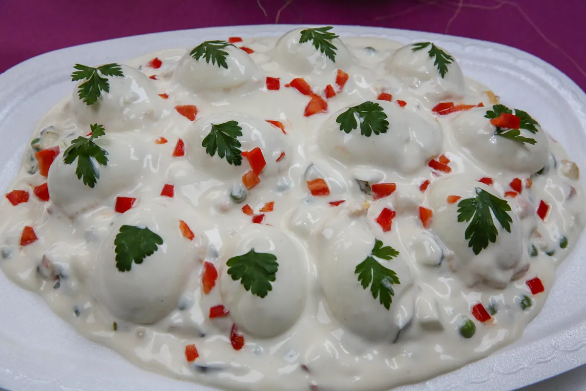 Diétás kaszinótojás recept alapján készült hidegtál.