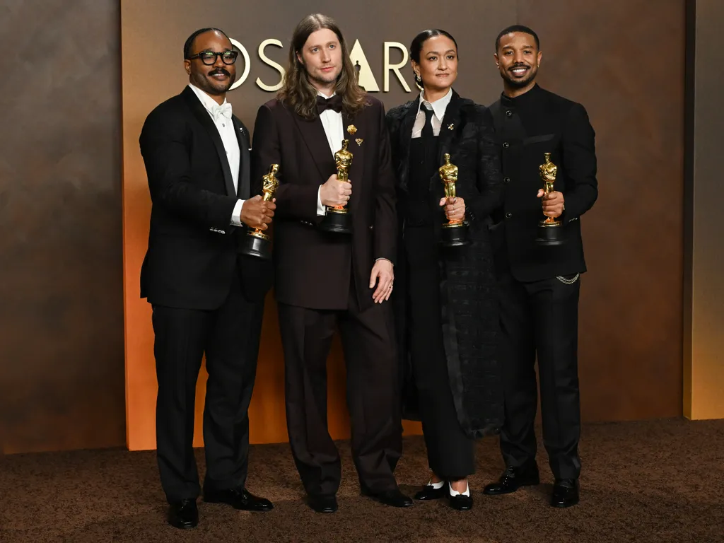Best Original Screenplay for the film Sinners RYAN COOGLER, Academy Award for Best Original Score for Sinners LUDWIG GORANSSON, Best Cinematography for ''Sinners''  for AUTUMN DURALD ARKAPAW and Best Actor for his dual role as Smoke and Stack in the film 
