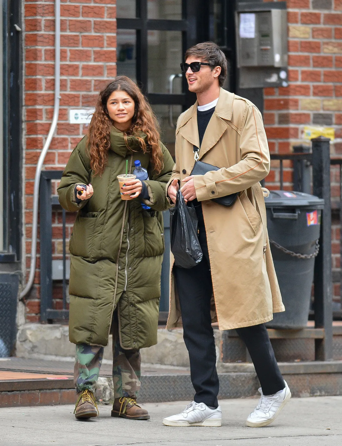 EXCLUSIVE: Inseparable Couple Zendaya and Jacob Elordi Head Out for an Iced Coffee in New York City. 