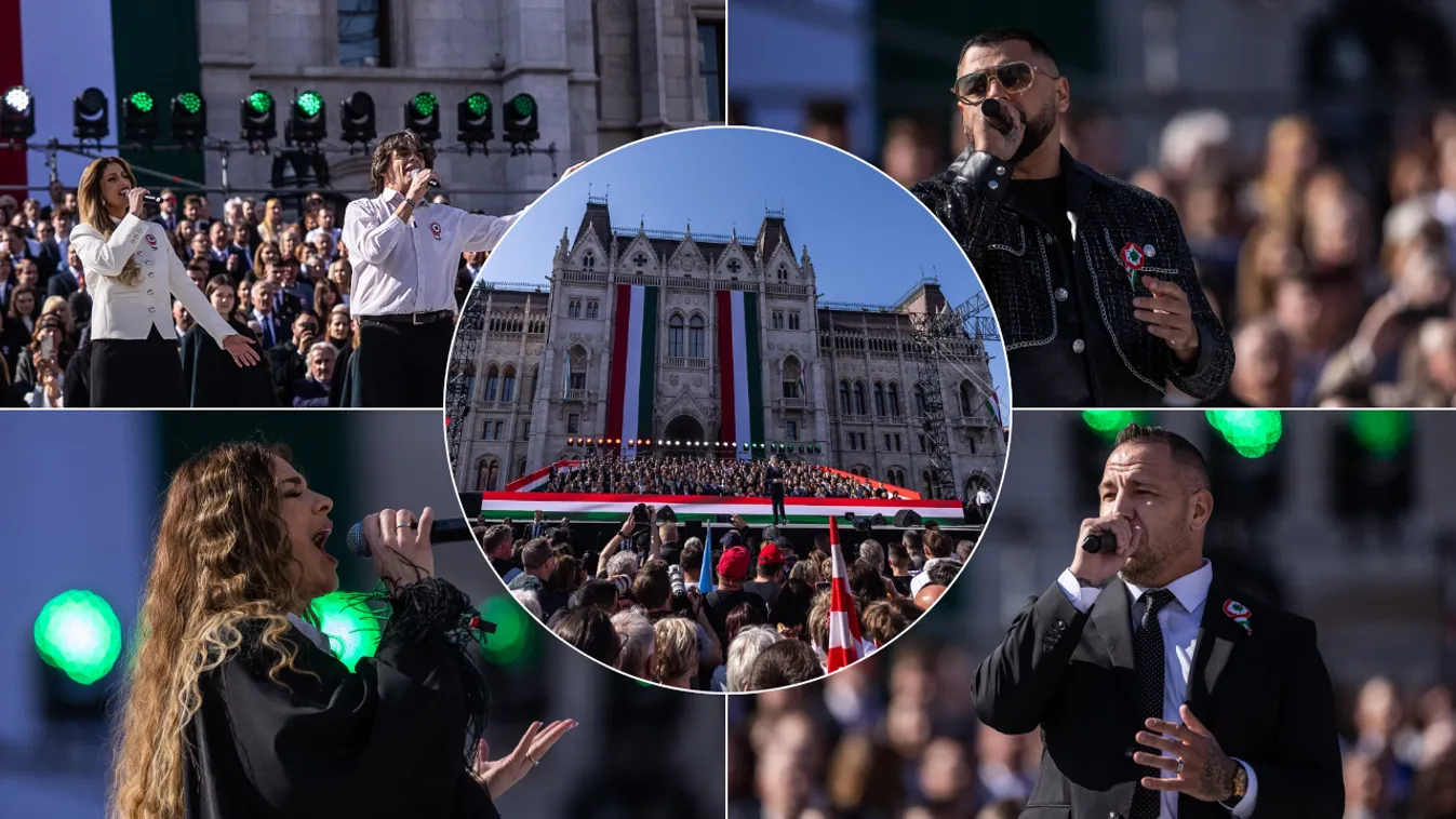 Történelmi tömeg a Békemeneten: Pápai Jociék így énekelték el a Nemzeti dalt a Kossuth téren