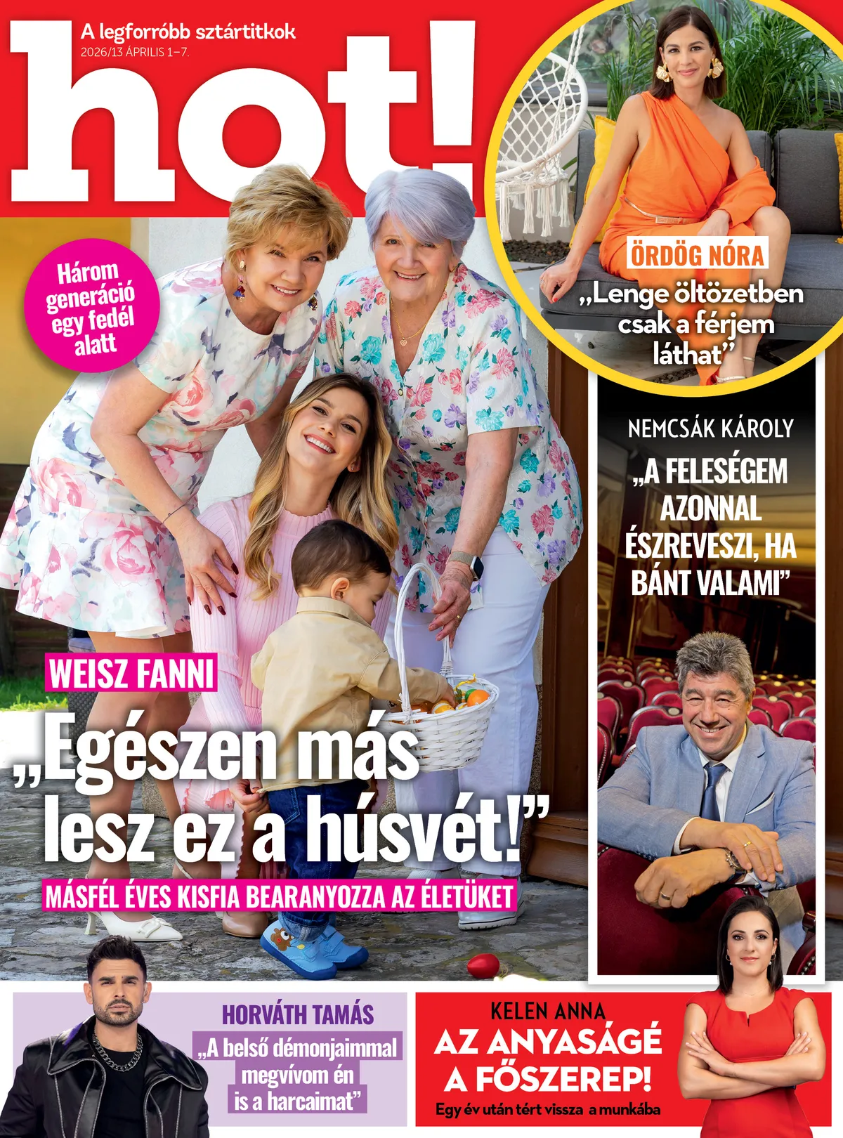 Hétfői hot! címlap feltöltés
Weisz Fanni és családja
Horváth Tamás
Ördög Nóra
Nemcsak Károly
Kelen Anna
Tilos 2026.04.01 előtt használni!!