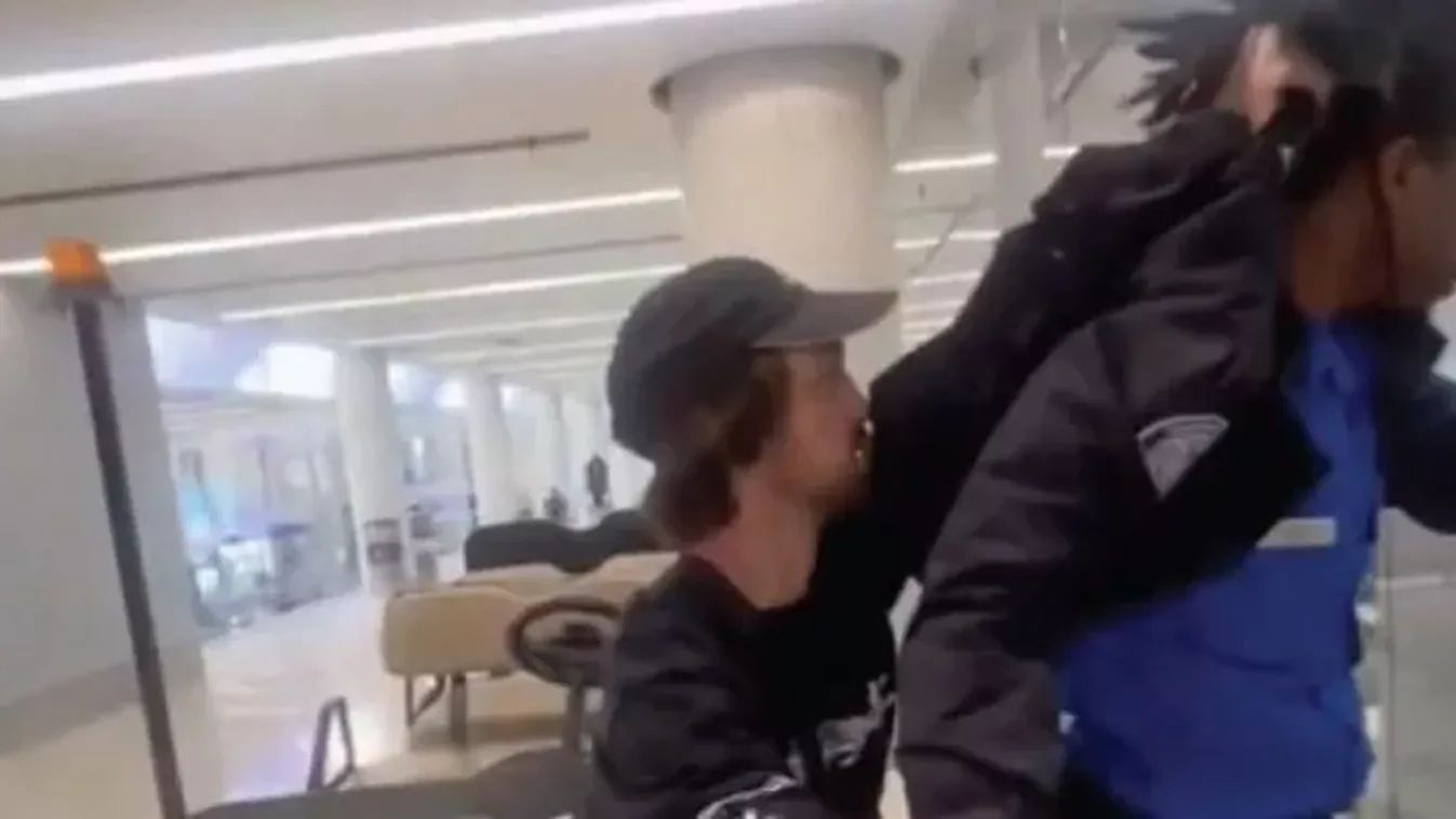 Brutális jelenet a repülőtéren: dolgozóra támadt egy magából kikelt utas