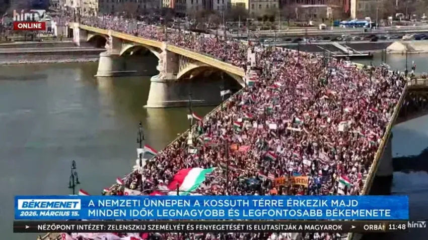 Megtelt a Margit híd: a tömeg vége még el se tudott indulni