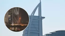 Megrázó videó: találatot kapott a leghíresebb dubaji hotel