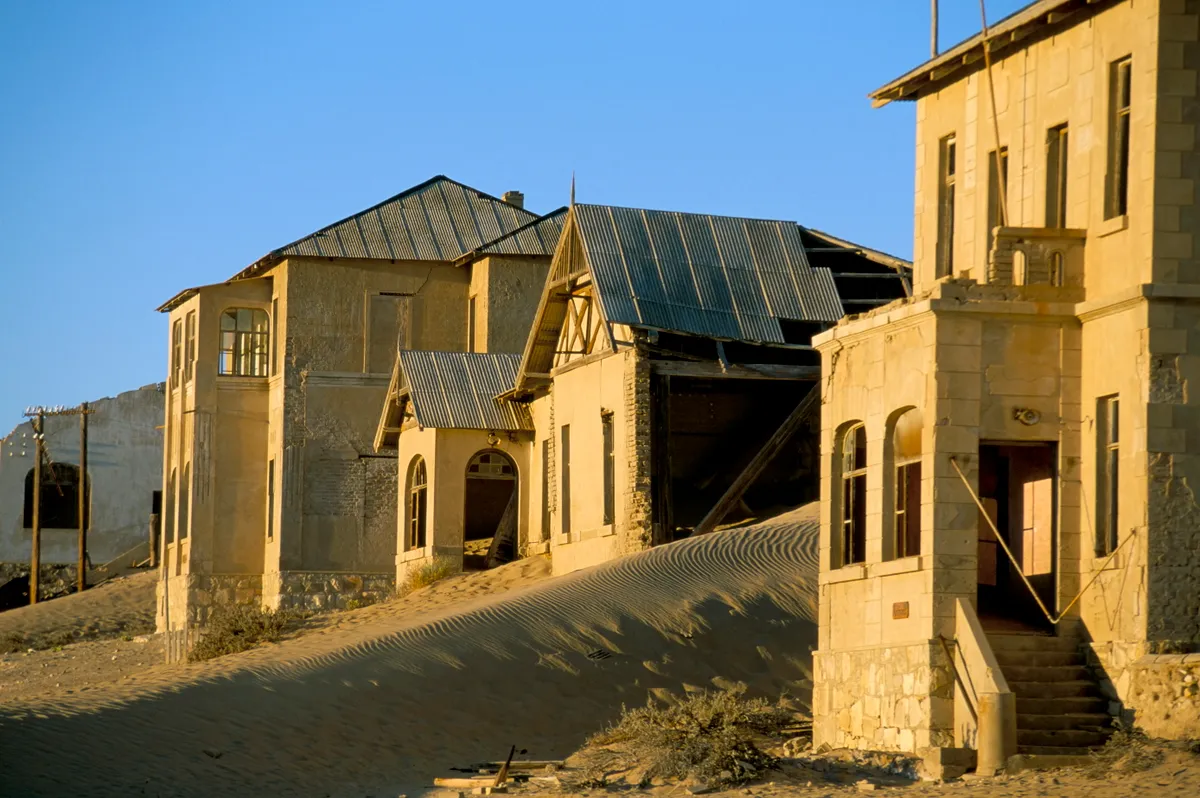Diamond mining ghost town, Kolmanskop, Namib Desert, Luderitz, Namibia, Africa