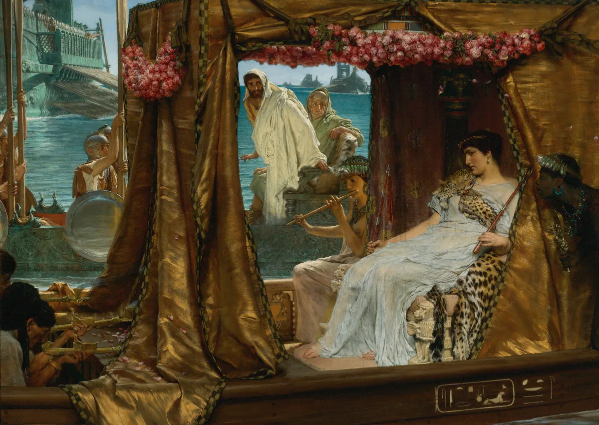 Lawrence Alma-Tadema festménye: Antonius és Cleopatra