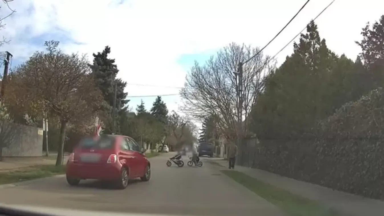 Így balhézott a kertvárosban az autós, aki majdnem elütött egy kisgyerekes családot