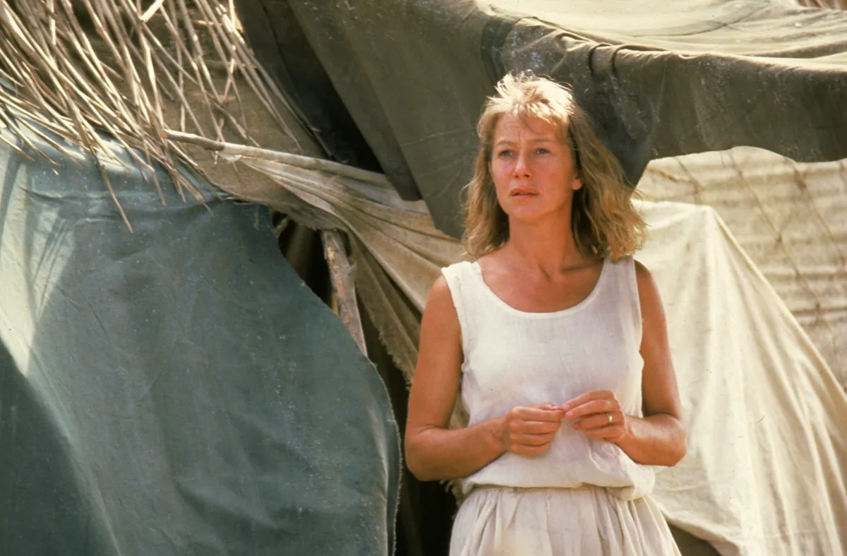 Helen Mirren 1986-ban, A Moszkító-part című filmben.