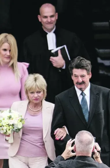 Gór Nagy Mária és férje a harmadik esküvőjükön