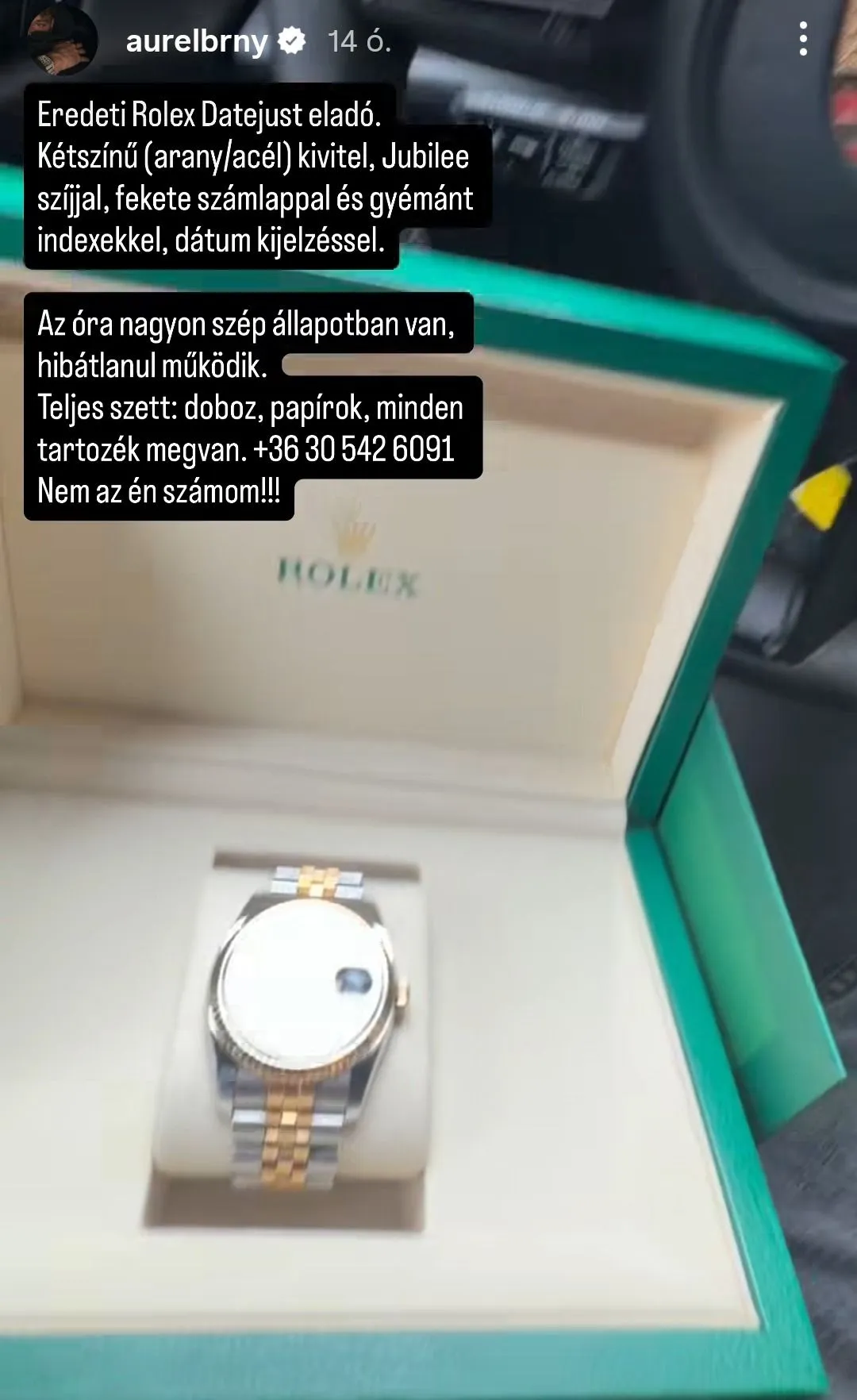 Eladóvá vált Bárány Aurél órája.