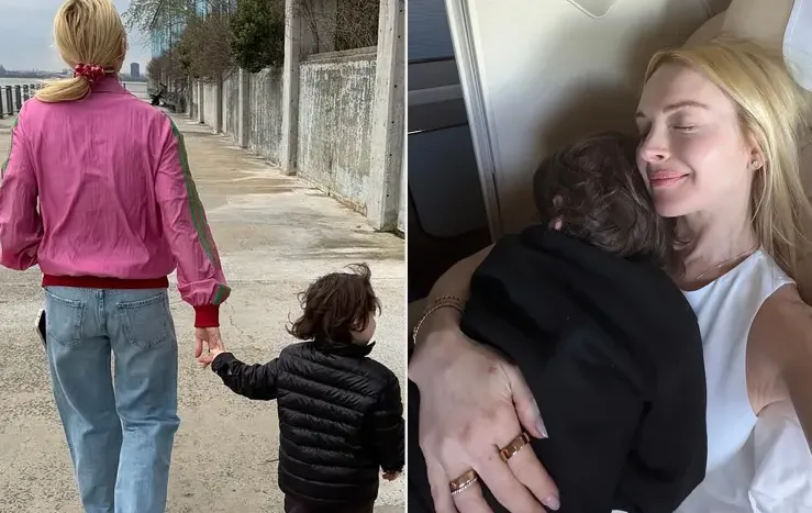 Lindsay Lohan megmutatta kisfiát