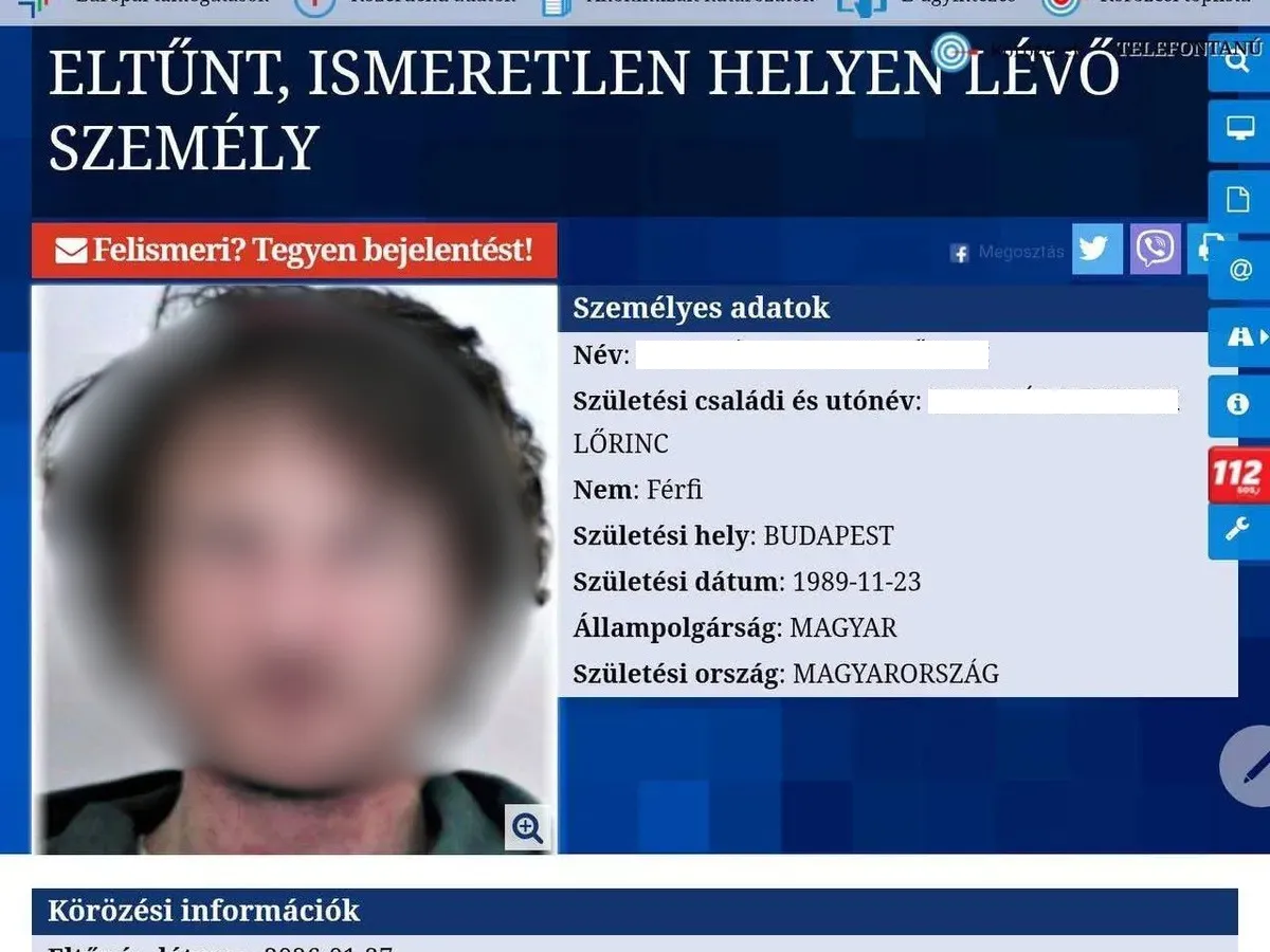 eltűnt Borbás Marcsi kollégája