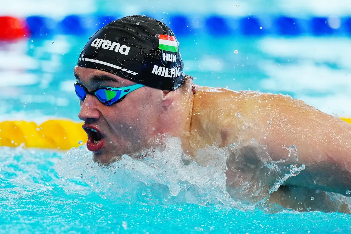 Milák Kristóf kétszeres olimpiai bajnok úszó