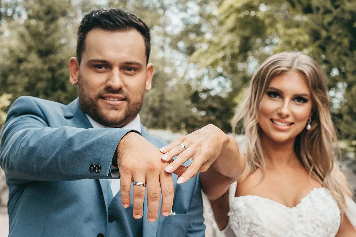 Szabó Ádám és Jennifer az esküvőjükön