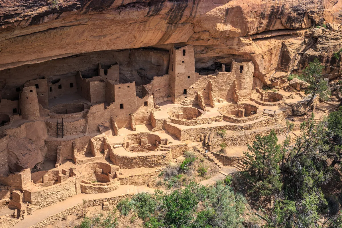 A Coloradoban található Cliff Palace a magasból fotózva.