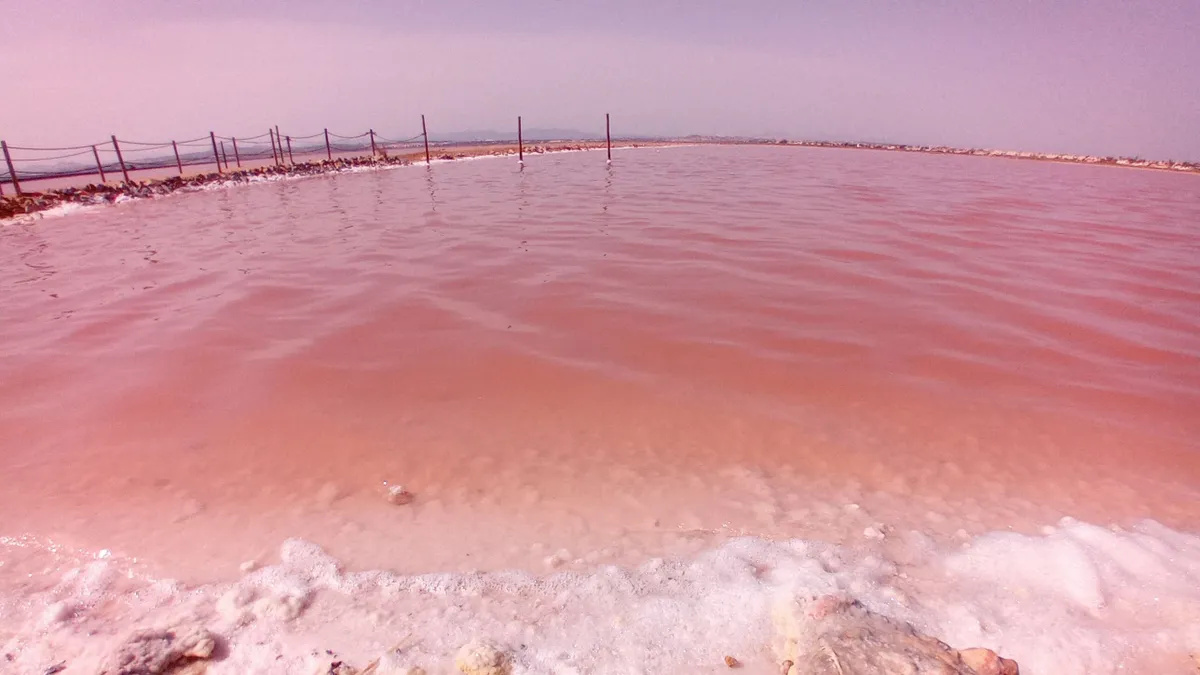 Lahuna Rosa rózsaszín tengerpartja.