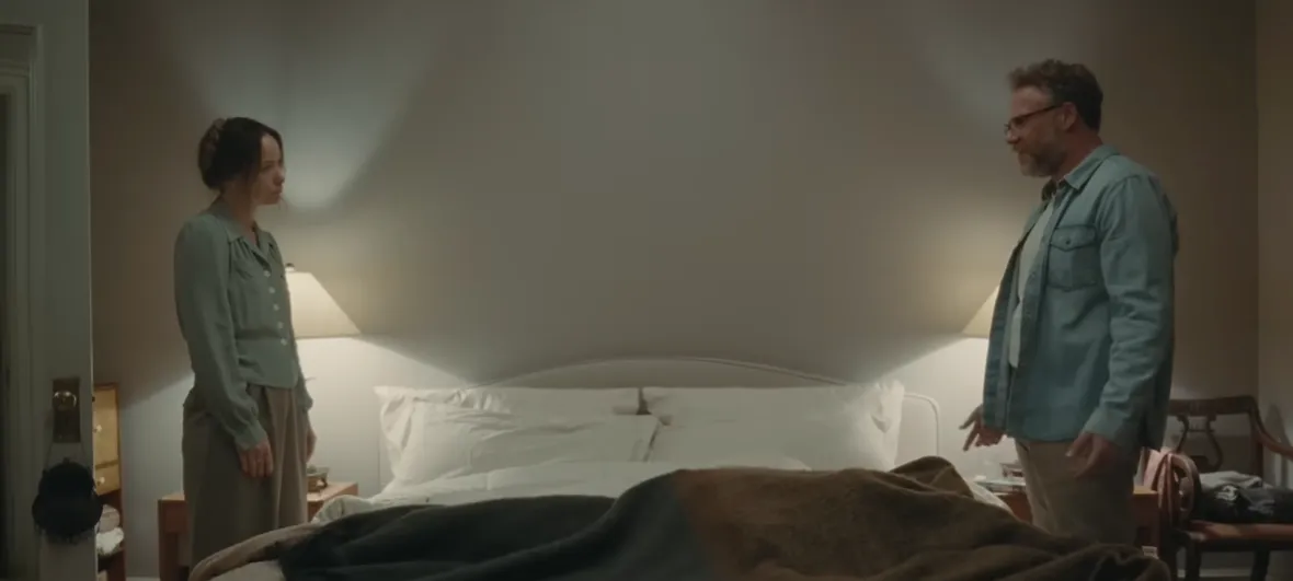 Olivia Wilde és Seth Rogen a The Invite című filmben.