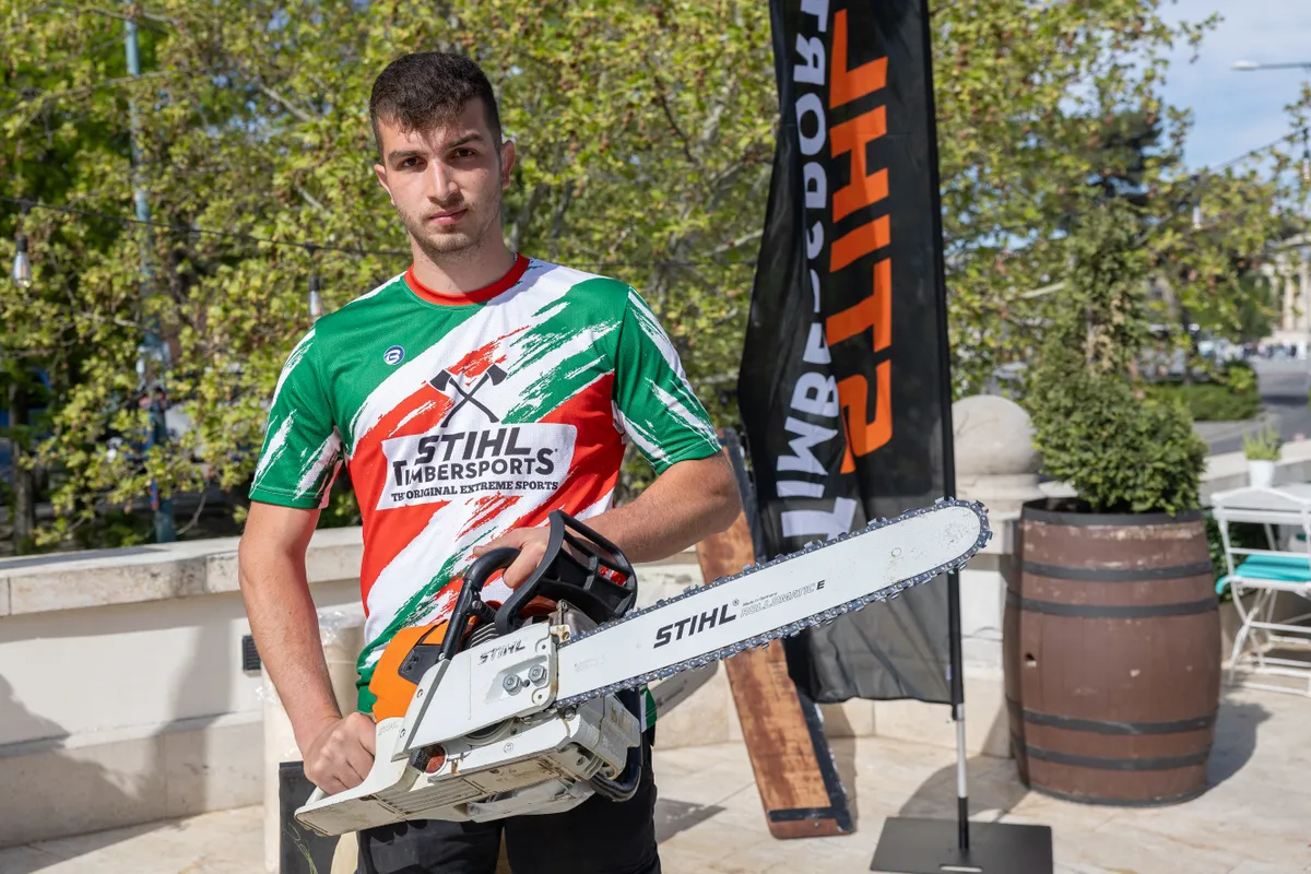 Strúbel Bence háromszoros magyar bajnok sportfavágó