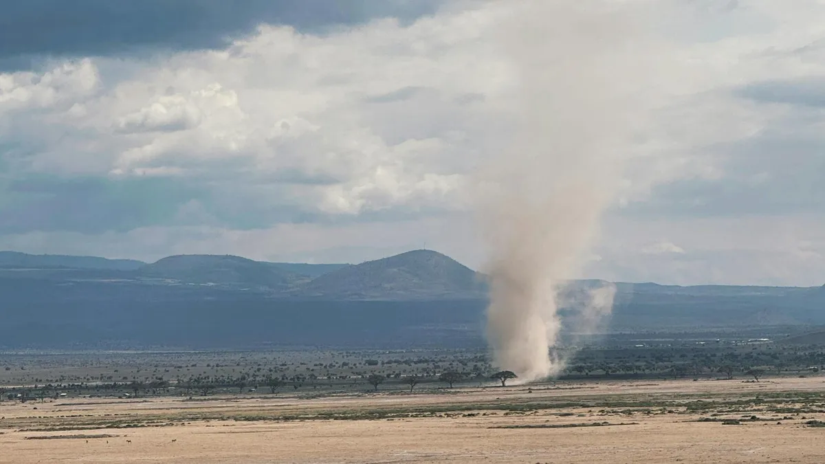 A mini tornádó, más néven porördög veszélytelen az emberre
