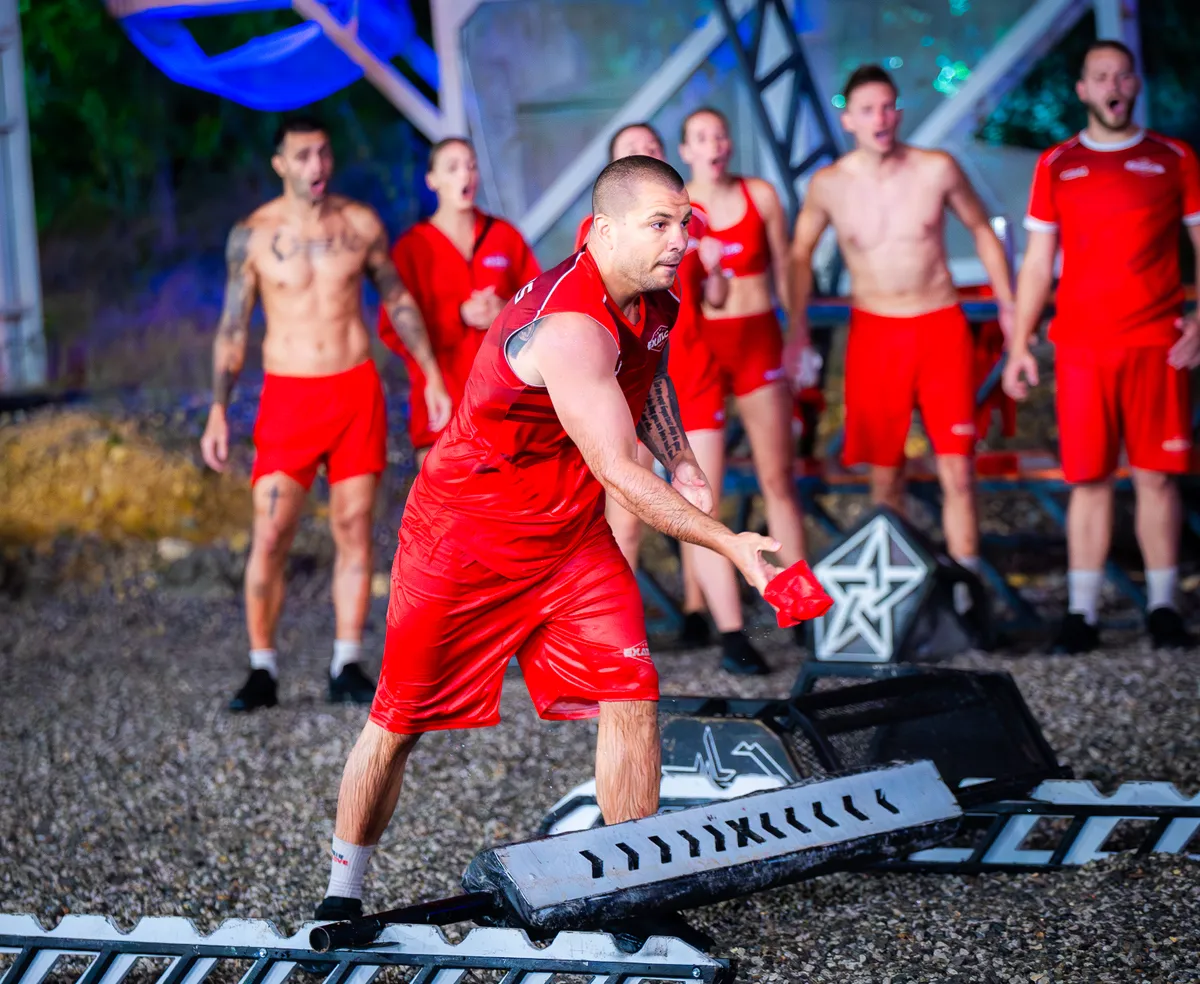 Az Exatlon Bajnoka, Bacskai Balázs mindig nagyon koncentrál az ügyességi feladatoknál. 