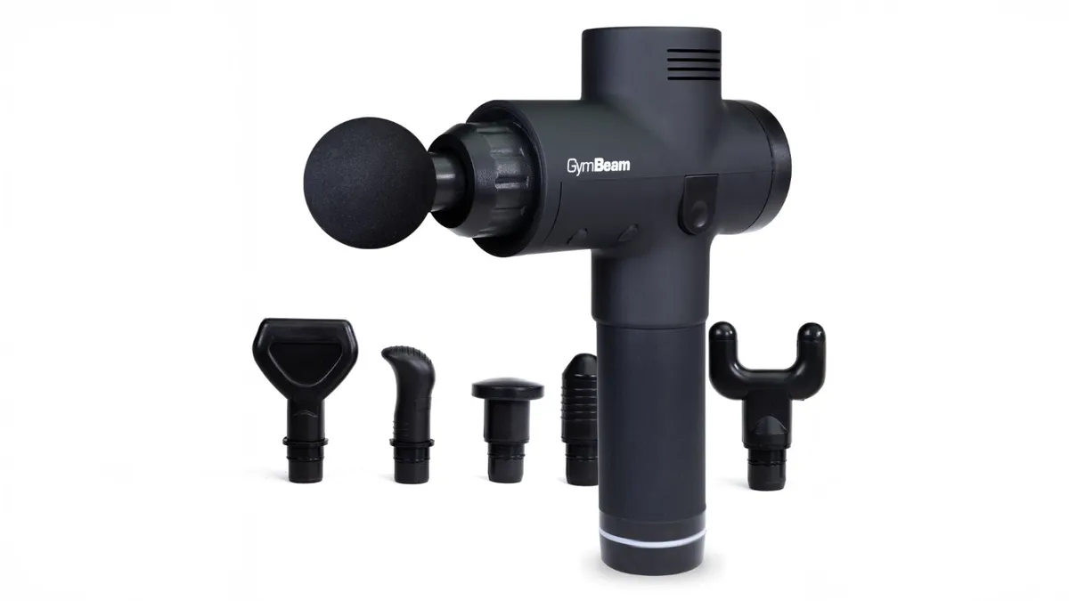 Otthoni masszázs GymBeam  Masszázspisztoly VI Black.