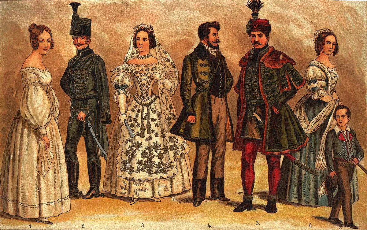 A magyar reformkori viseletet hordó emberek a történelmi kvízben.