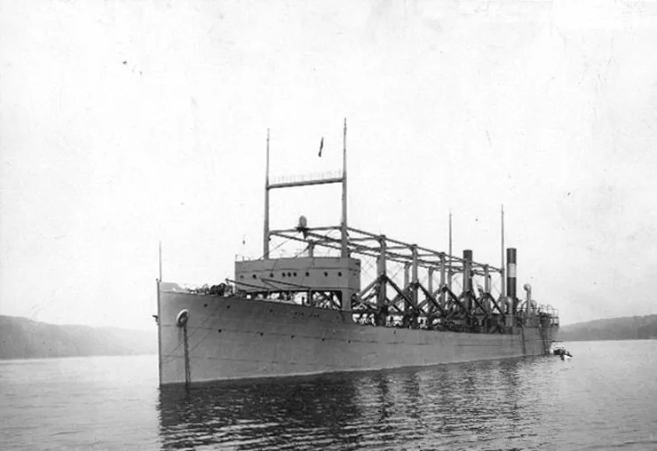 USS Cyclops 1911-ben a Hudson-folyón.