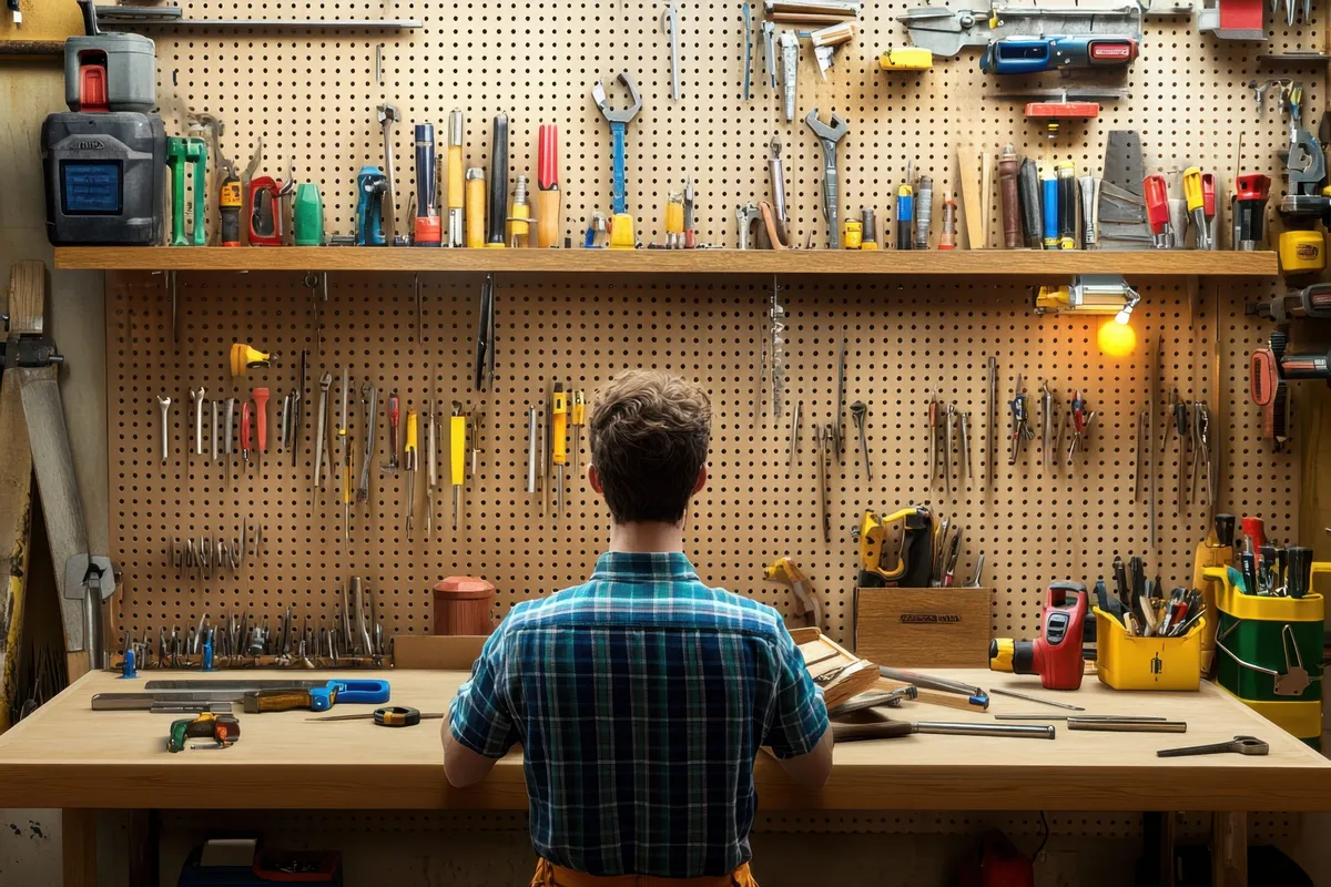 A férfi háztartási trükkökön gondolkodik