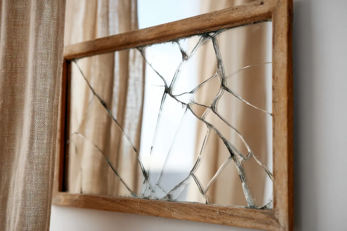 A babona szerint hét évnyi szerencsétlenséget hozó összetört tükör