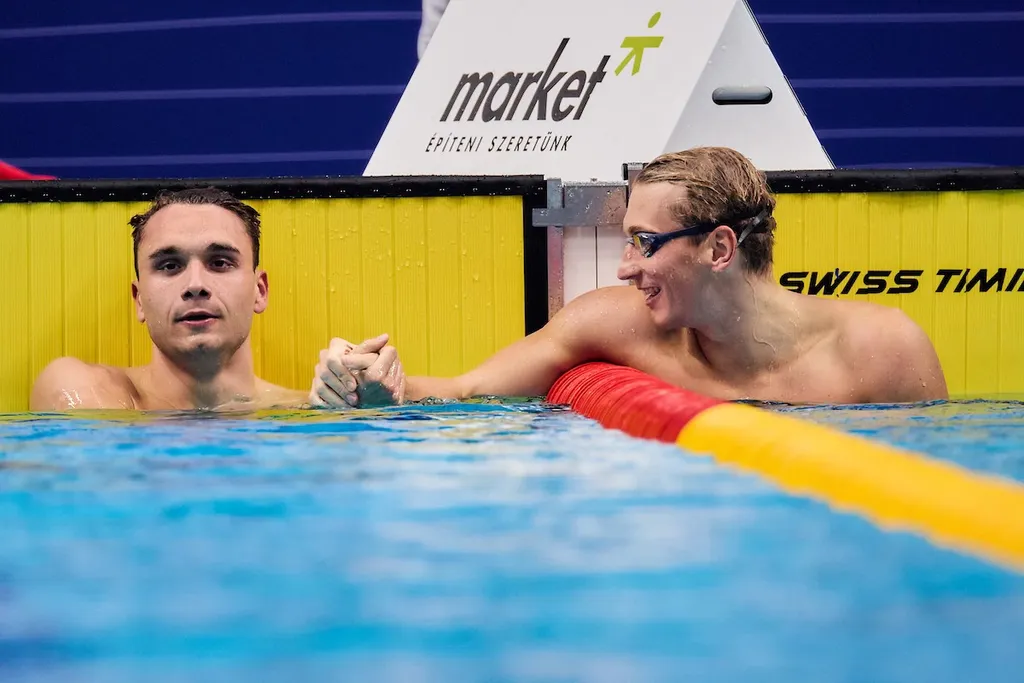 Milák Kristóf (balra) a soproni úszó-ob-n
